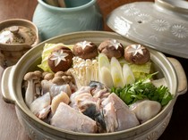 Sankiro Saryo KAITO_Cooking the fugu brings out its flavor even more, and the "Fugu Chiri Nabe" will warm your body and soul.