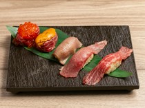 Niku no Asatsu_Enjoy the deliciousness of Omi beef in an elaborate style with "Various types of meat sushi"