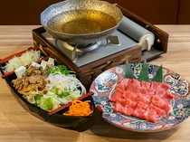 Niku no Asatsu_Enjoy one of Japan's three great wagyu beefs with a special broth: "Specially Selected Omi Beef Golden Shabu-Shabu"