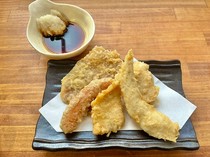 大阪 天妇罗 元气（旧天妇罗DARUMAYICHIBAN京桥店）_五道菜拼盘
