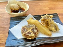 Osaka Tempura Genki (former Tempura Daruma Ichiban Kyobashi Branch)_Assorted mushrooms (3 dishes)