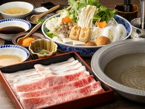 Nishijin Hatsuki Kuten Hakata Branch _Enjoy a variety of flavors with the "Premium Kinun Pork and Japanese Black Beef Shabu Set"