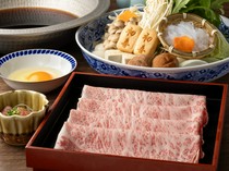  Enjoy the deliciousness delivered by meat professionals with our "Specially Selected Japanese Black Beef Sukiyaki" 