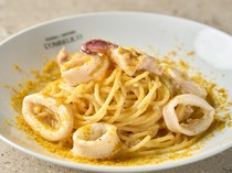 L'OMBELICO_Squid and Bottarga Spaghetti - The exquisite combination of seafood creates its unique charm.