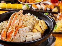 You can also enjoy crab sukiyaki♪ Premium all-you-can-eat and drink plan for 5,000 yen