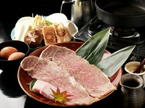 Hidagyu Sukiyaki Nakabashi Wakachiya_"Superb A5 Rank Hida Beef Sirloin Sukiyaki" - a dish that brings out the flavor of "Hida Beef" even more