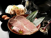 Hidagyu Sukiyaki Nakabashi Wakachiya_Premium A5 grade Hida beef marbled sirloin sukiyaki