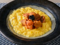 
  Washoku
  French Shinjuku Matsu_
  Sea
  urchin and scrambled eggs - A delightful combination of fluffy eggs and rich sea urchins: simple yet luxurious.