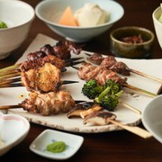 Gion Katana_[YAKITORI course] Seasonal appetizer, raw vegetable stick salad, 10 kinds of charcoal grilled dishes, dessert, etc.