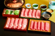  Compare three different cuts of Japanese Black Wagyu beef: "All-you-can-eat premium Japanese Black Wagyu sirloin (3 types) and Shabu-Zen's hospitality." 