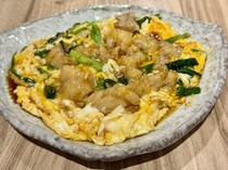 ผัดไข่ต้นหอมรสอร่อย ใส่ไข่ปลาเมนไทโกะ (ไข่ปลาค็อดรสเผ็ด)