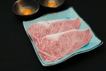 Omi Ushi Yakiniku Niku TATSU Aoyama Main Branch_Omi beef's finest loin grilled sukiyaki