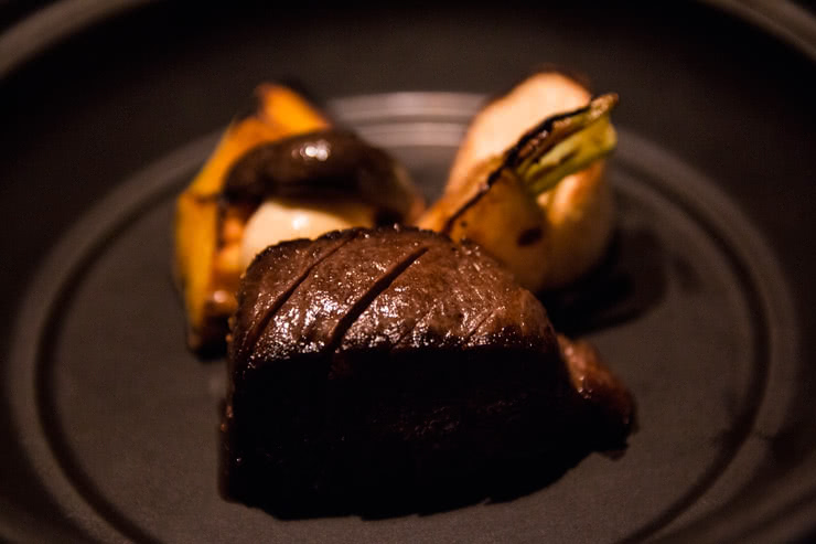 6. Lean Omi Beef and Stone-Oven Baked Mountain Vegetables