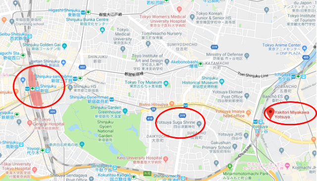 Great Spots Around Yotsuya Branch