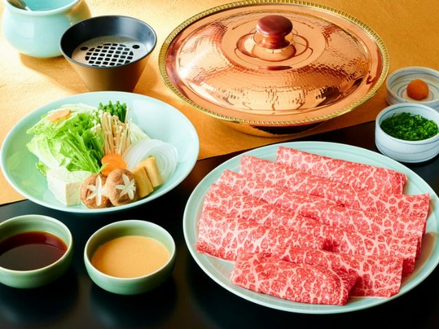 Kuroge Wagyu Beef in "Shabu-Shabu" or "Sukiyaki". All-you-can-eat is a great deal!