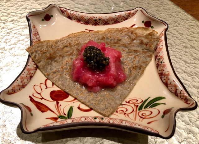 蕎麥麵×香檳×極品鮪魚的三重奏
