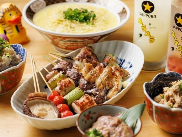 Guests can freely enjoy a rich variety of skewer menu items and individual foods