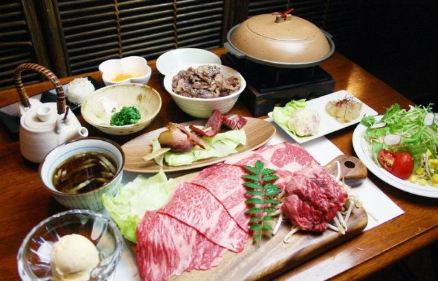 A beef restaurant with only local food, including Yamagata beef, beef ham, and wine 