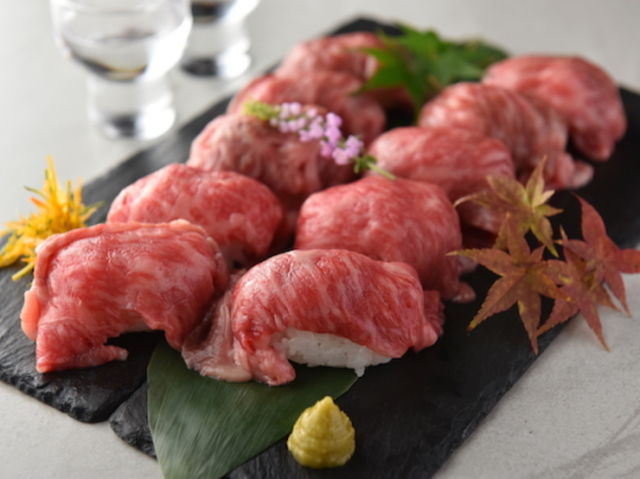 All-You-Can-Eat Lightly-Seared Meat Sushi x Meat Bar BRUNO Nagoya Station branch 요리