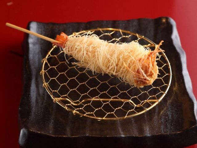 Enjoy creative deep-fried skewers in a sophisticated Japanese-modern space.