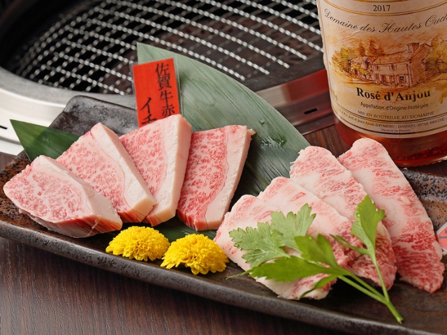Grade A5 Saga beef served in a private room