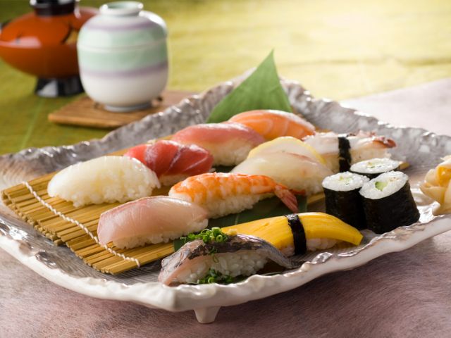 Savor the rich flavors of sushi made with natural fish