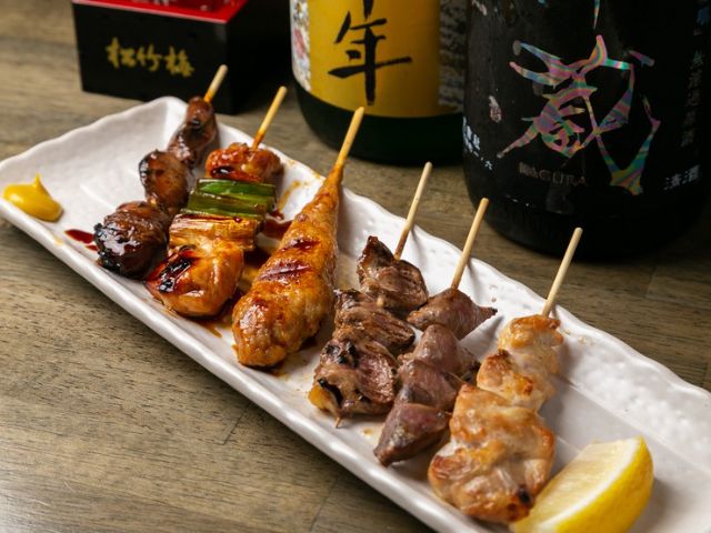 Grilled Kyoto-raised chicken with a secret sauce that has been aged for 15 years