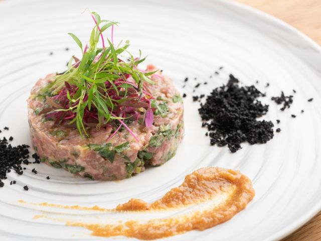 Savoring regenerative livestock meat and rare Hokkaido ingredients.