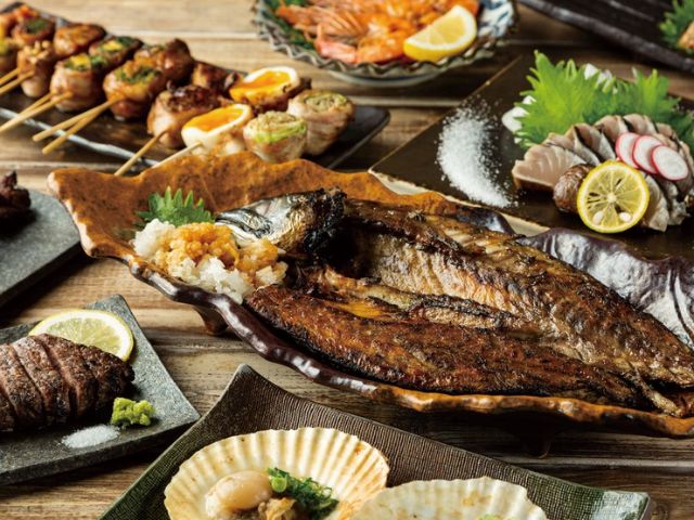 Completely satisfied with both the quality of ingredients and the taste! A restaurant with a traditional robatayaki style