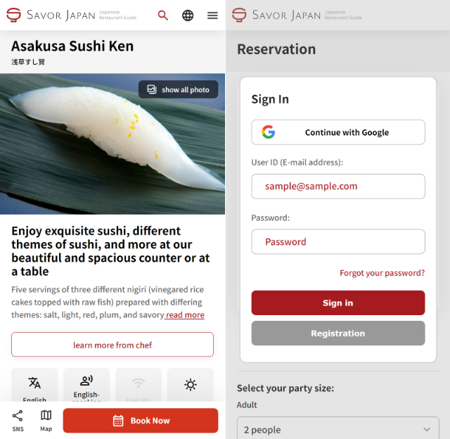 A must-try during your trip to Japan! For enjoying Japanese cuisine, make your reservations online at [SAVOR JAPAN]