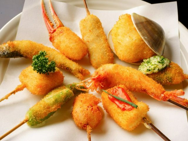京風だしの香る串揚げはここだけの味わい
