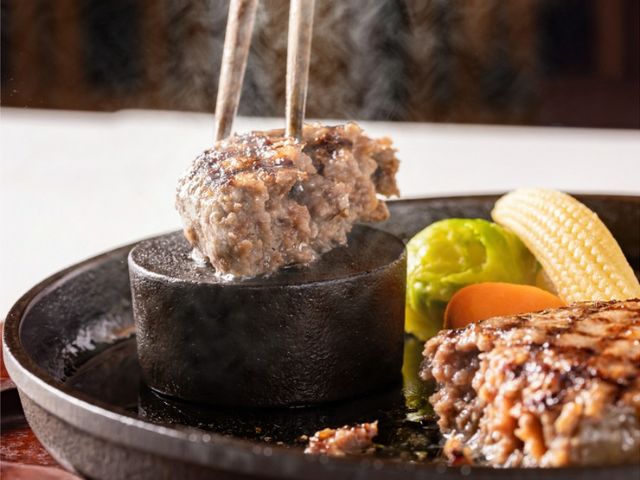 숙박 마을의 고택에서 와규 100% 햄버거를 맛보다