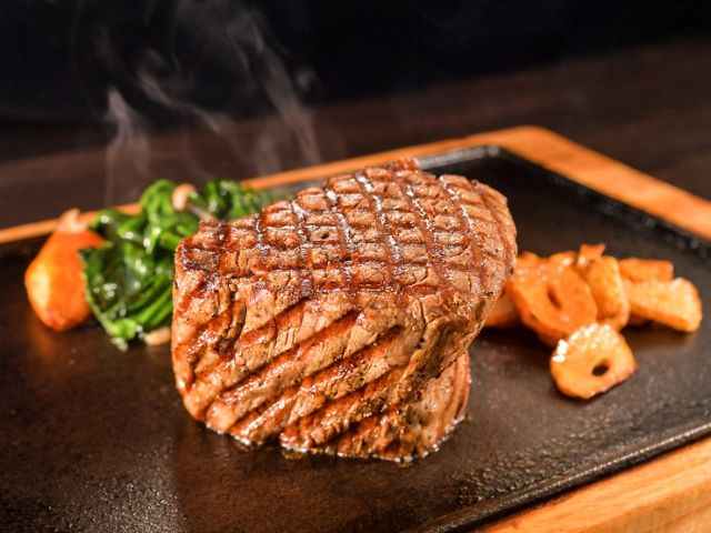 The specially selected Wagyu beef, slowly grilled over binchotan charcoal, offers an exceptional flavor.