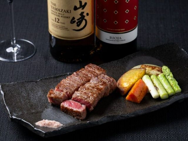 Savor carefully selected black wagyu beef teppanyaki.
