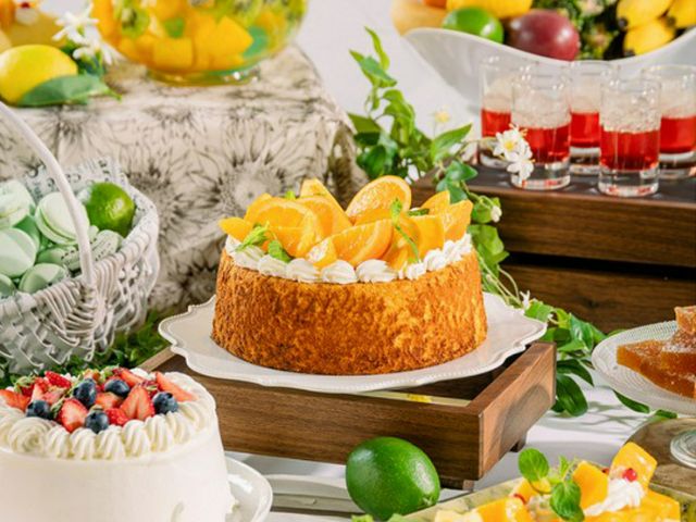 A beautifully presented buffet that can be enjoyed in a luxurious space.