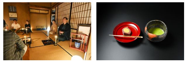 Especially illuminated! Experience an evening tea ceremony hosted by the Matsuo school at the beautifully lit Rokkaen in Kuwana, Mie Prefecture.
