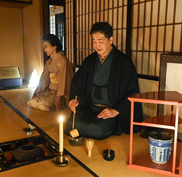 Especially illuminated! Experience an evening tea ceremony hosted by the Matsuo school at the beautifully lit Rokkaen | Kuwana, Mie