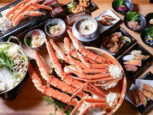게, 흑모와규, 스시 등을 마음껏 먹어보세요!