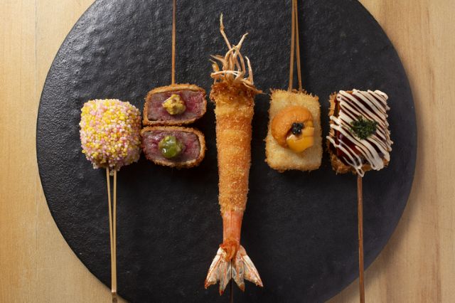 豐富的發想創作的串揚げ輕鬆品嚐