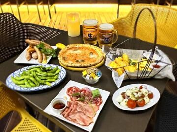 2. "Beer Garden Plan" with a panoramic view of Minato Mirai