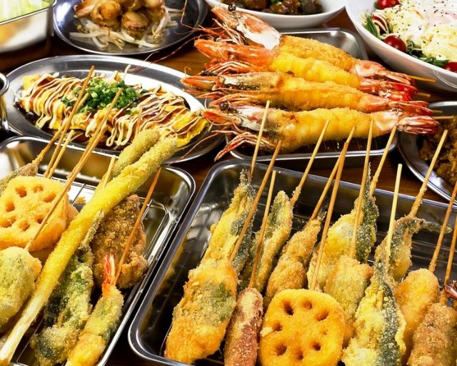 Osaka's Traditional Flavor: Specialty Kushikatsu at Hishiya Tennoji Restaurant
