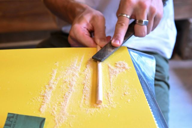 Apprentice for a day! Chopstick making with classical artisan tools in Tokyo