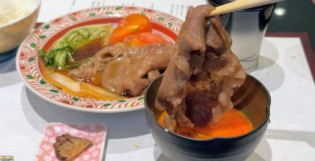 Enjoying Sukiyaki the Traditional Way with Exceptional Ingredients