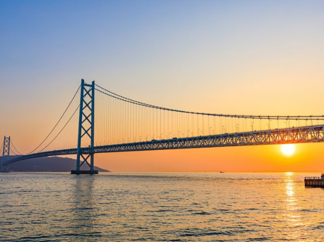 17:00　过明石海峡大桥回家路上